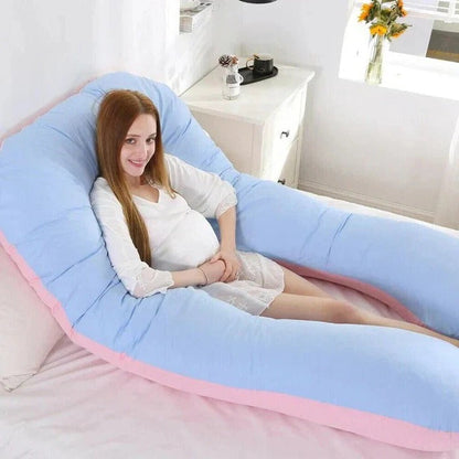Full Body Memory Foam Pillow with Adjustable Loft and Removable Jersey Cover