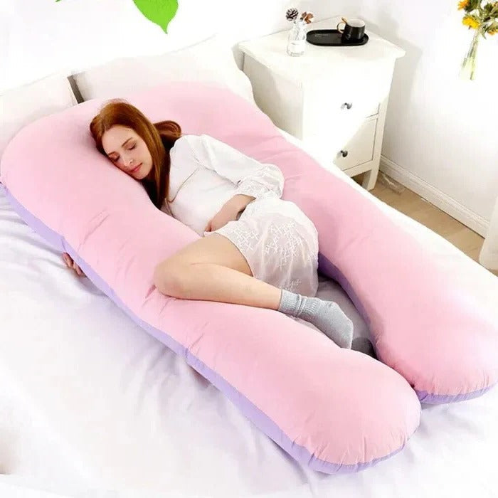 Full Body Memory Foam Pillow with Adjustable Loft and Removable Jersey Cover