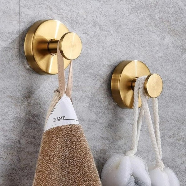 Suction Cup Wall Hooks with Twist Lock Mechanism, 10 Pound Capacity Set of 2