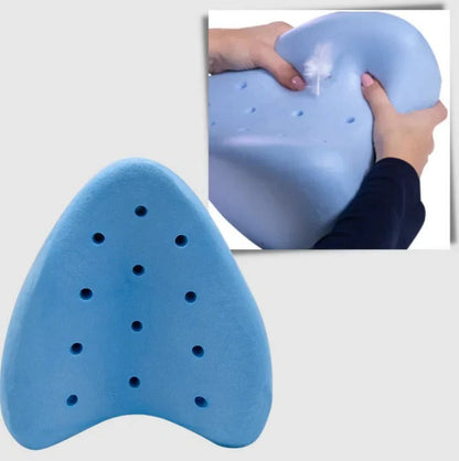 Contoured Memory Foam Leg Pillow with Breathable Cover and Machine Washable Design