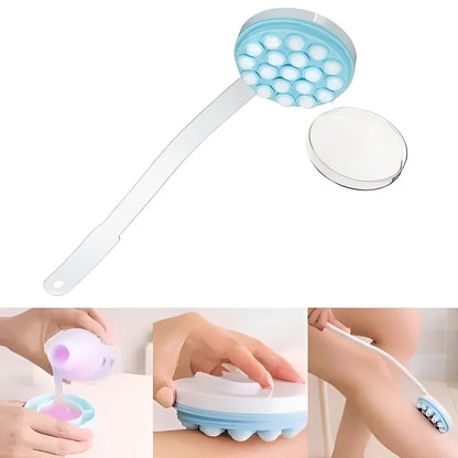 Extendable Back Lotion Roller with Detachable Head and Massage Action