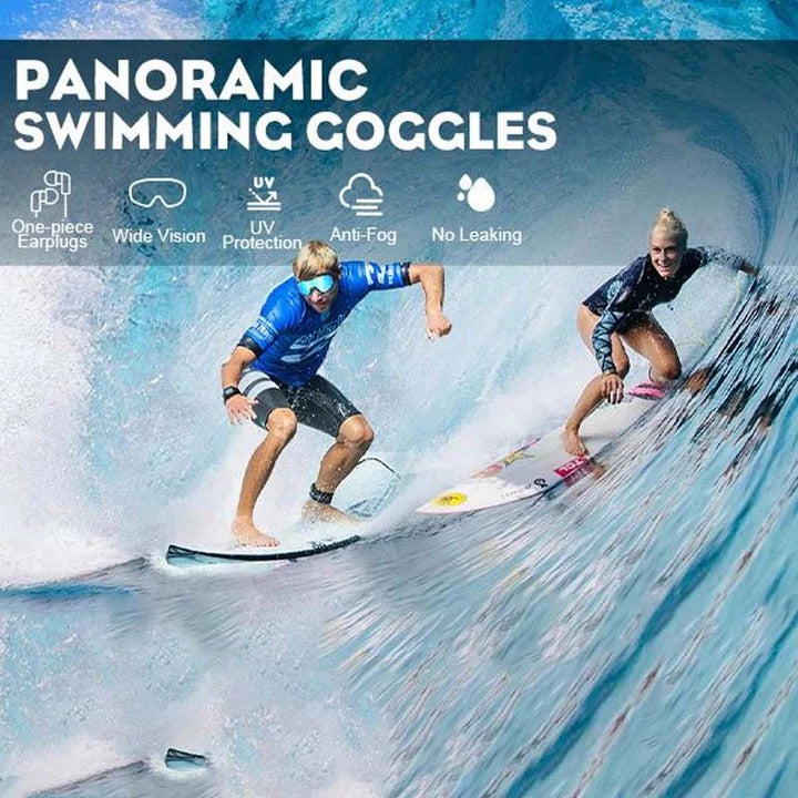 Swimming Goggles with Anti-Fog Polycarbonate Lenses and Silicone Seals