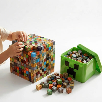 205-Piece Magnetic Building Blocks with Eight-Side Snap Connection and Character Figurines