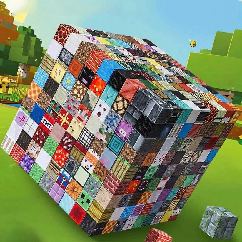 205-Piece Magnetic Building Blocks with Eight-Side Snap Connection and Character Figurines