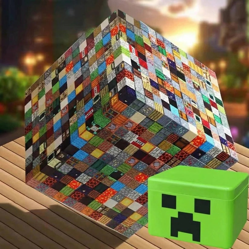205-Piece Magnetic Building Blocks with Eight-Side Snap Connection and Character Figurines