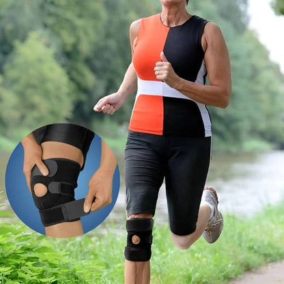 Compression Knee Brace with Dual Side Stabilizers and Adjustable Straps, Neoprene Cushioned Support