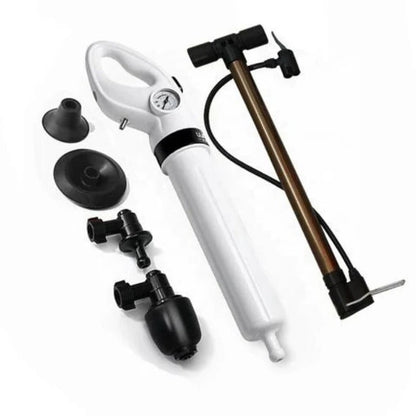 Air Pressure Drain Unblocker with Pump Trigger and Rubber Cup Seal