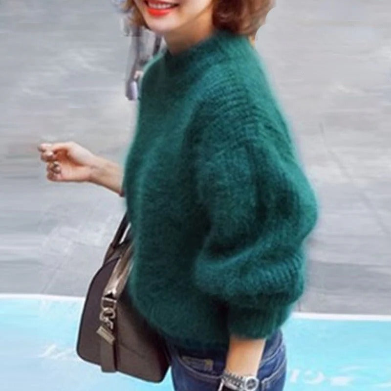 Lightweight Knit Sweater with Relaxed Oversize Fit and Breathable Open Knit, Solid Colors