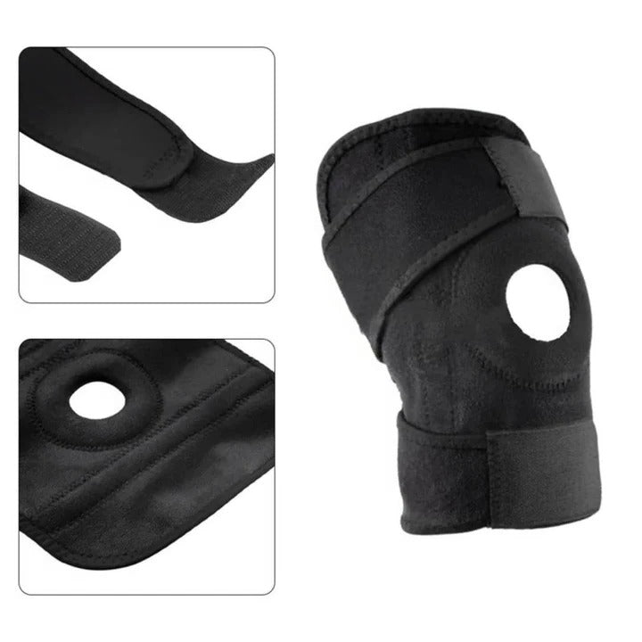Compression Knee Brace with Dual Side Stabilizers and Adjustable Straps, Neoprene Cushioned Support