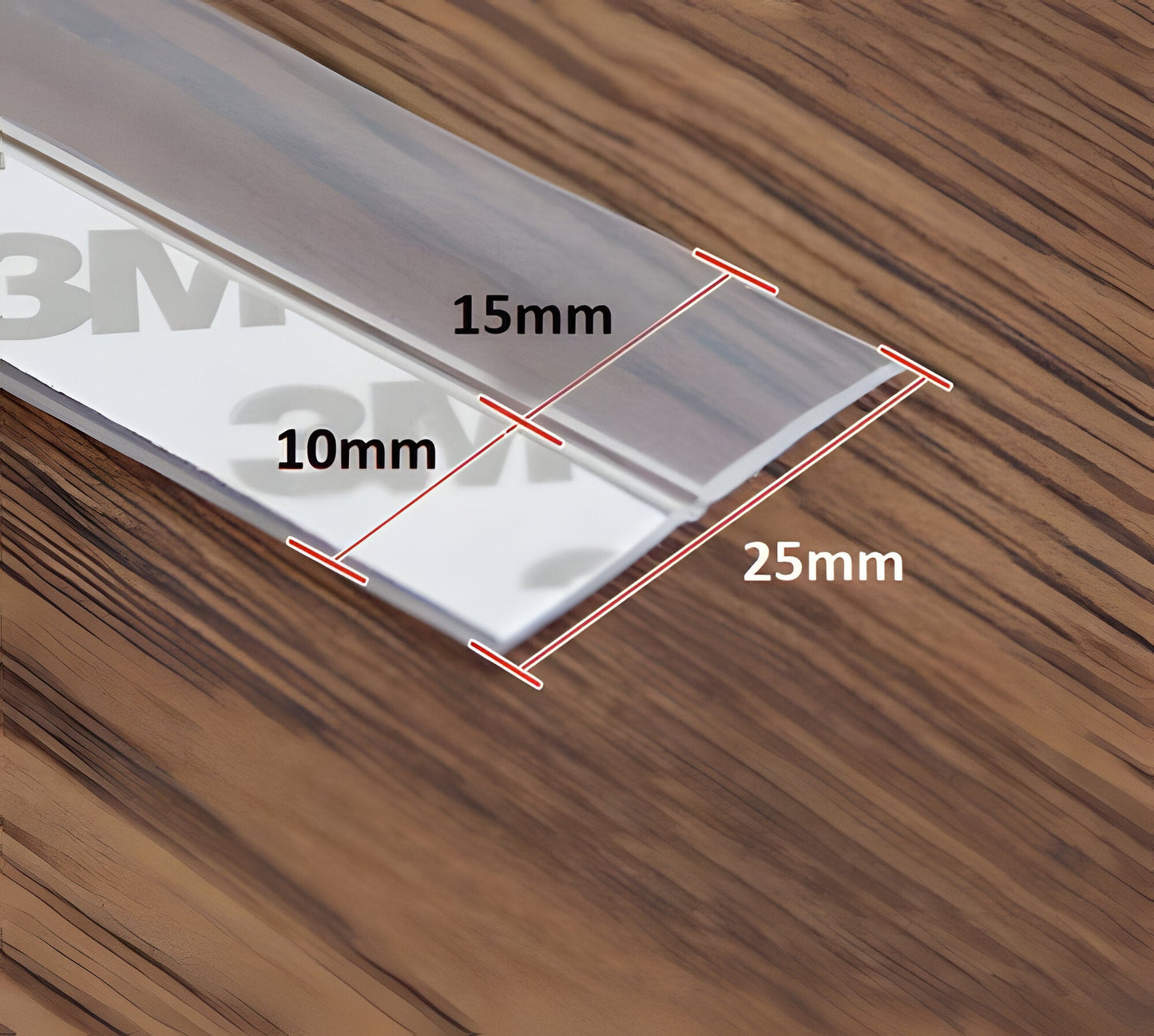 Transparent Door Seal Strip with Flexible Polymer and Self-Adhesive Backing, 196.85 Inches
