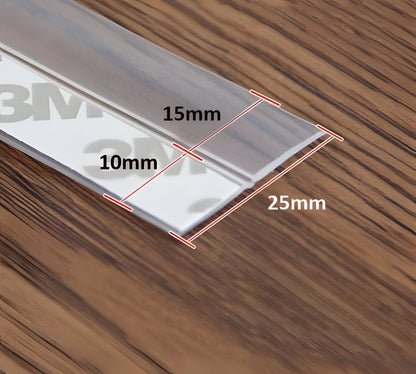 Transparent Door Seal Strip with Flexible Polymer and Self-Adhesive Backing, 196.85 Inches