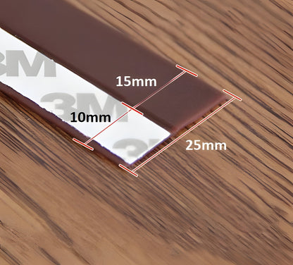 Transparent Door Seal Strip with Flexible Polymer and Self-Adhesive Backing, 196.85 Inches