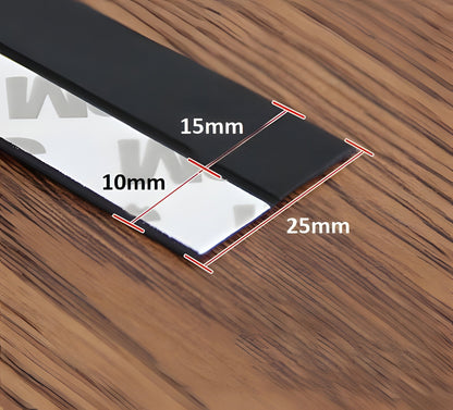 Transparent Door Seal Strip with Flexible Polymer and Self-Adhesive Backing, 196.85 Inches