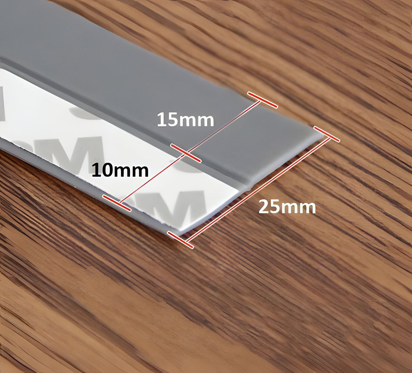 Transparent Door Seal Strip with Flexible Polymer and Self-Adhesive Backing, 196.85 Inches