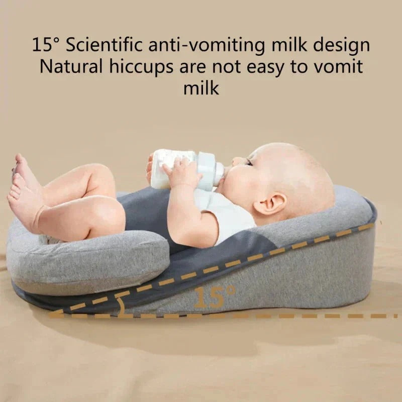 Inclined Infant Wedge Pillow with Anti-Rollover Support and Breathable Surface