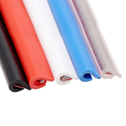 Door Edge Protector Strip with U-Shaped Channel and Heat Activation, 16.4ft