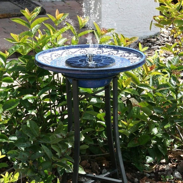 Solar Floating Water Pump with Four Nozzle Attachments for Birdbaths and Ponds