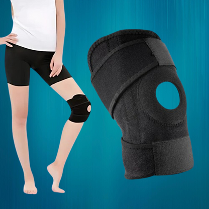 Compression Knee Brace with Dual Side Stabilizers and Adjustable Straps, Neoprene Cushioned Support