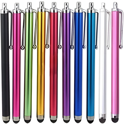 Touch Screen Stylus Pen Set with Soft Rubber Tips and Aluminum Body, 10 Pack