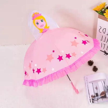 Children's Manual Umbrella with 26-28in Rainbow Canopy and Lightweight Design