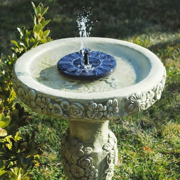 Solar Floating Water Pump with Four Nozzle Attachments for Birdbaths and Ponds