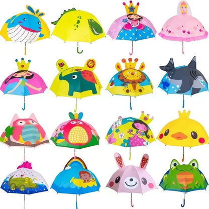 Children's Manual Umbrella with 26-28in Rainbow Canopy and Lightweight Design