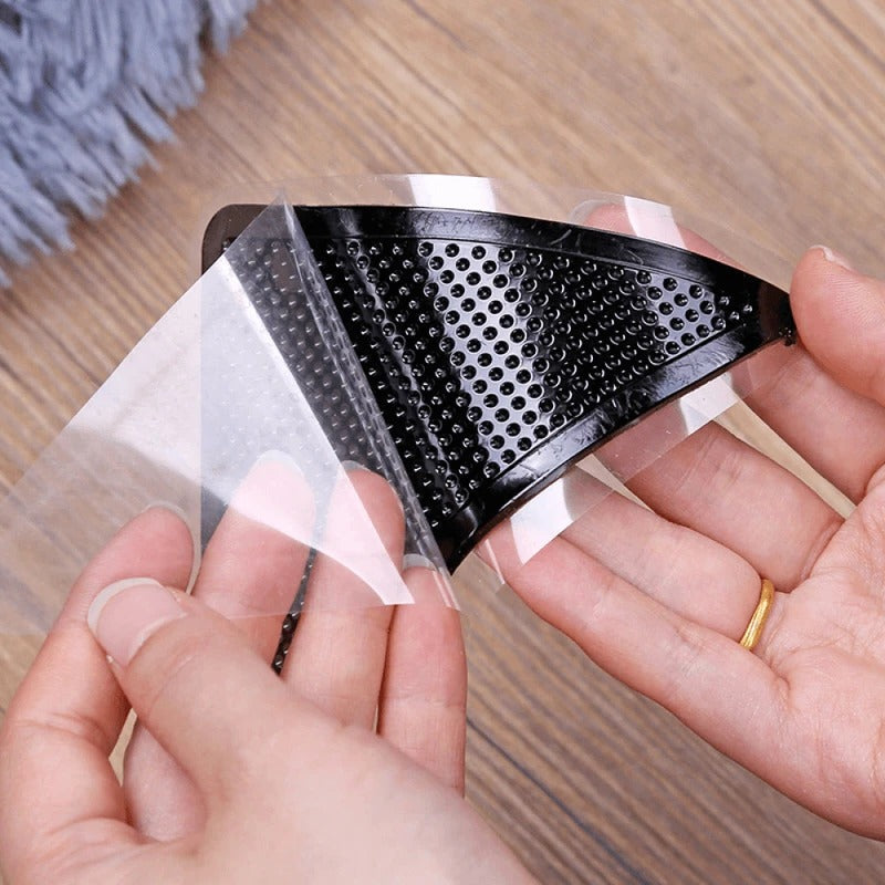 Dual-Sided Adhesive Rug Gripper Pads for Hard Floors, 2.5in Square
