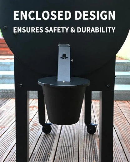 Grill Grease Collector with Reusable Liner and Fitted Lid for 1.6in Square Spouts