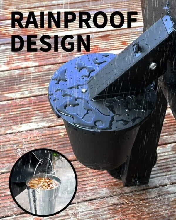 Grill Grease Collector with Reusable Liner and Fitted Lid for 1.6in Square Spouts