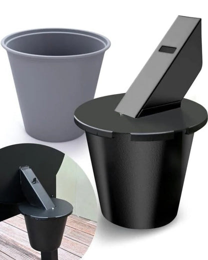 Grill Grease Collector with Reusable Liner and Fitted Lid for 1.6in Square Spouts