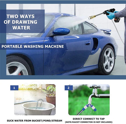 Portable Handheld Pressure Washer with Rechargeable Battery and 12000 RPM Motor