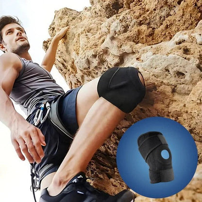 Compression Knee Brace with Dual Side Stabilizers and Adjustable Straps, Neoprene Cushioned Support