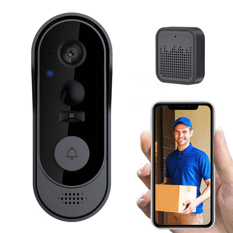 Wireless Video Doorbell with Motion Detection and Night Vision, Local Storage