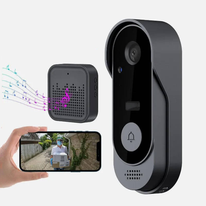 Wireless Video Doorbell with Motion Detection and Night Vision, Local Storage