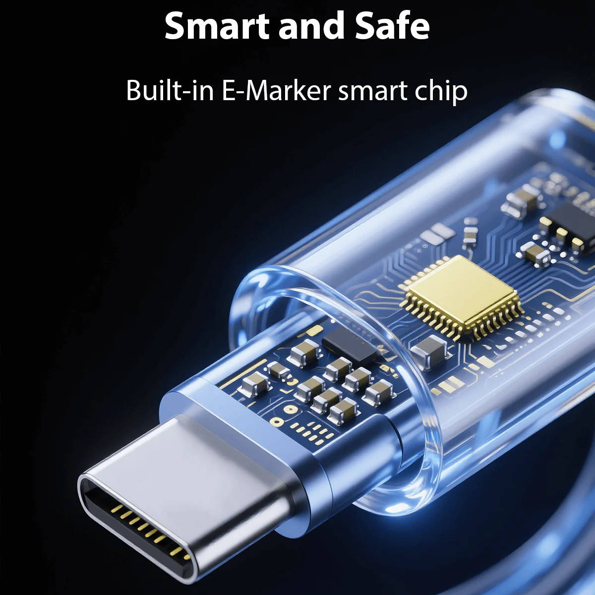 Automatic Magnetic Coiling Charging Cable with Braided Protection and Dual Connector