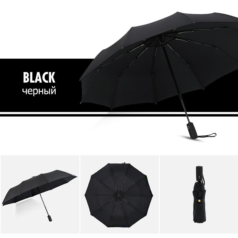 Compact Windproof Umbrella with Reinforced Fiberglass Frame and Quick-Dry Canopy