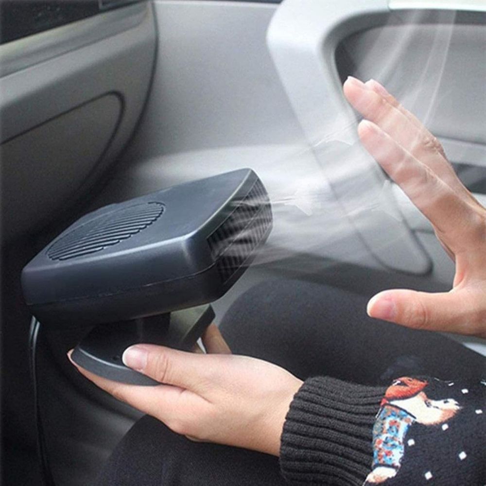 Portable Ceramic Car Heater with Dual Heat and Fan Modes, 150-300W