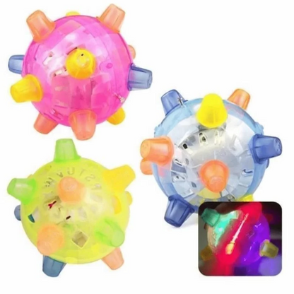 Interactive Jumping Ball for Dogs with LED Lights and Sound Activation