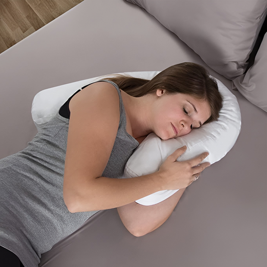 Side Sleeper Pillow with Ear Hole and Spinal Alignment Support