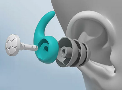 Reusable Silicone Earplugs with Contoured Fit and Noise Blocking