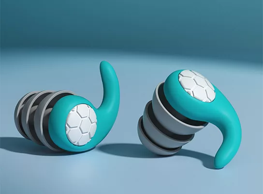 Reusable Silicone Earplugs with Contoured Fit and Noise Blocking