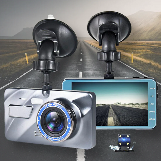 Dual Lens Dash Camera with 1080p Front and Rear Recording, 170 Degree Wide Angle