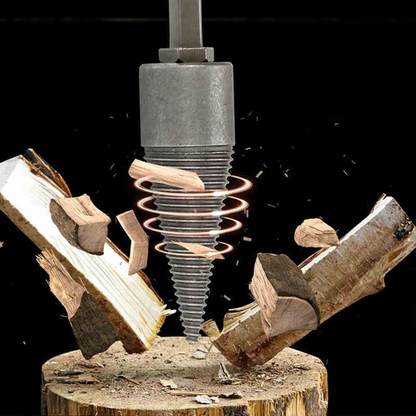 Wood Splitting Drill Bit with U-Shaped Thread Design and Three Handle Adapters