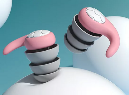 Reusable Silicone Earplugs with Contoured Fit and Noise Blocking