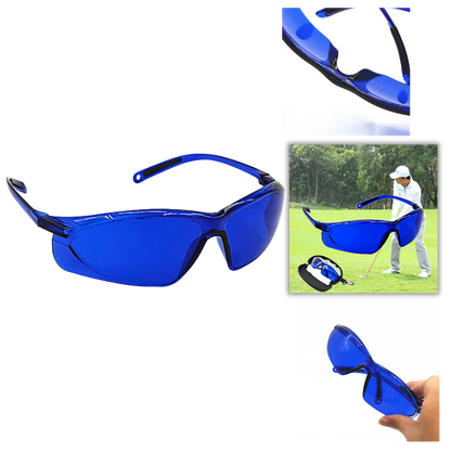 Blue Lens Golf Glasses with UV 400 Protection and Polycarbonate Frame