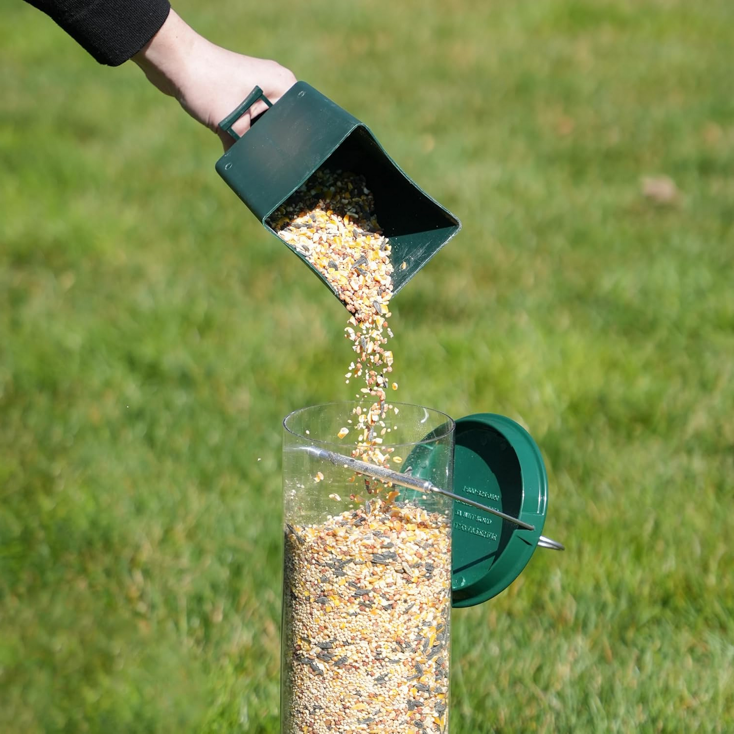 Rotating Perch Bird Feeder with Spinning Weight-Activated Gate and 5lb Capacity