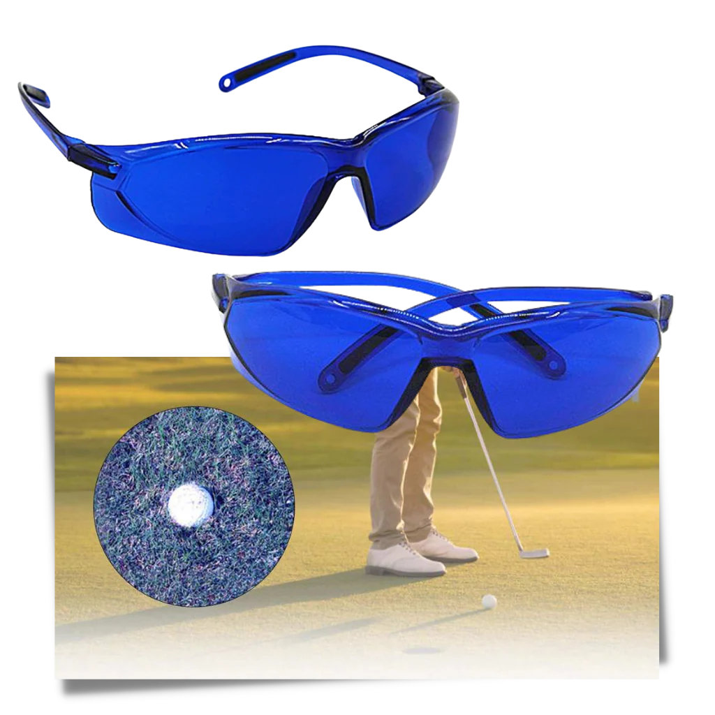 Blue Lens Golf Glasses with UV 400 Protection and Polycarbonate Frame