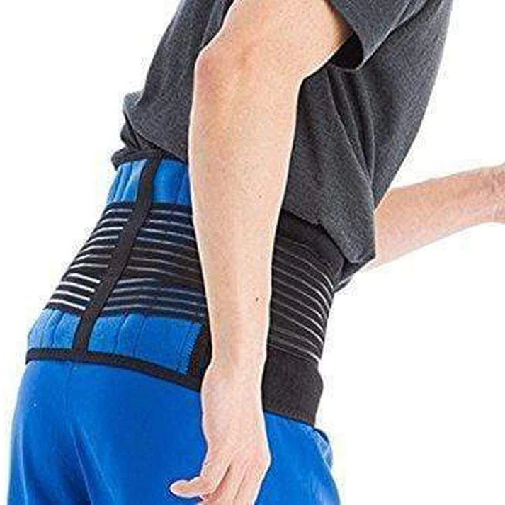 Adjustable Lumbar Support Brace with Dual Compression Straps and Reinforced Rear Panel