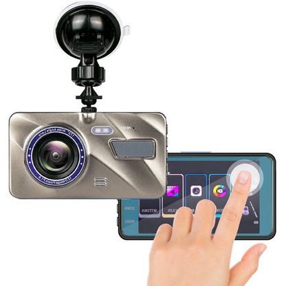 Dual Lens Dash Camera with 1080p Front and Rear Recording, 170 Degree Wide Angle