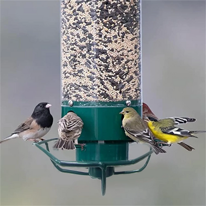 Rotating Perch Bird Feeder with Spinning Weight-Activated Gate and 5lb Capacity